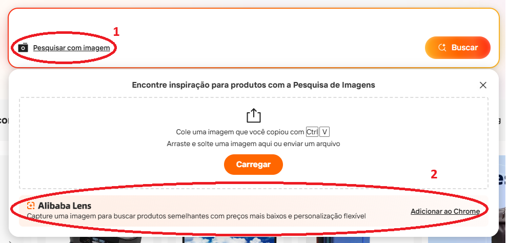 Como acessar o Alibaba Lens.